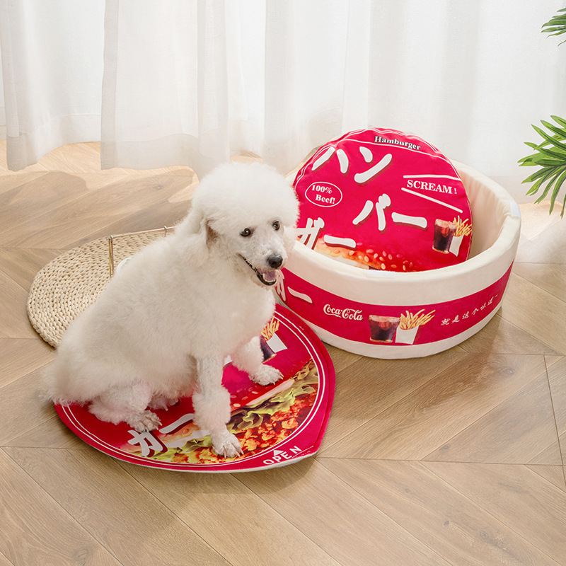 2021 Wholesale Cup Noodle Beds for Pets Japanese Style Korea Style Cat Funny Ramen Pet Bed