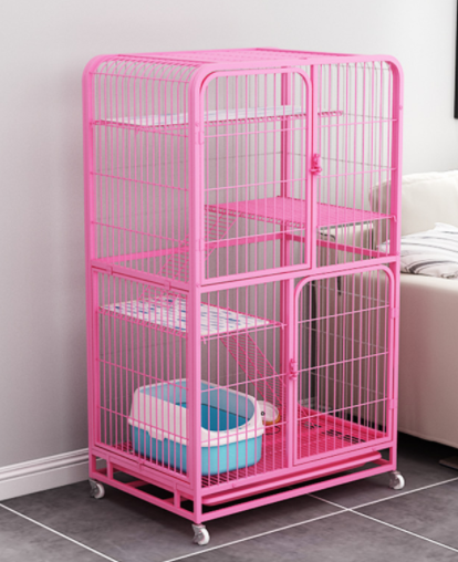 Pet Cage Newly Enhanced Single & Double Door Dog Crate Includes Leak-Proof Pan Floor Protecting Feet Divider Panel Cat Cage