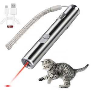 Usb Rechargeable Cat Laser Pointer Three Lights Interactive Cat  Laser Toy