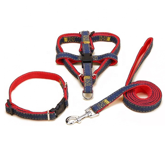 New Wholesale Cool Pet Harness Walking Dog Collar and Leash Set