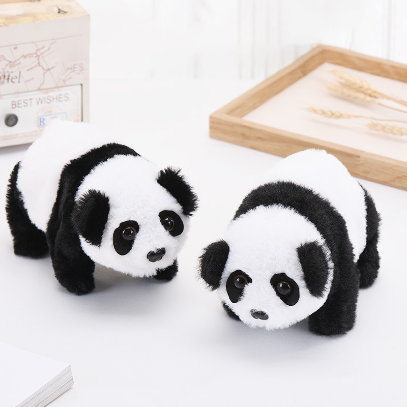 Electric Plush Panda Pet Toys Children Battery Operation Walking Panda Stuffed Plush Animal Doll Toy