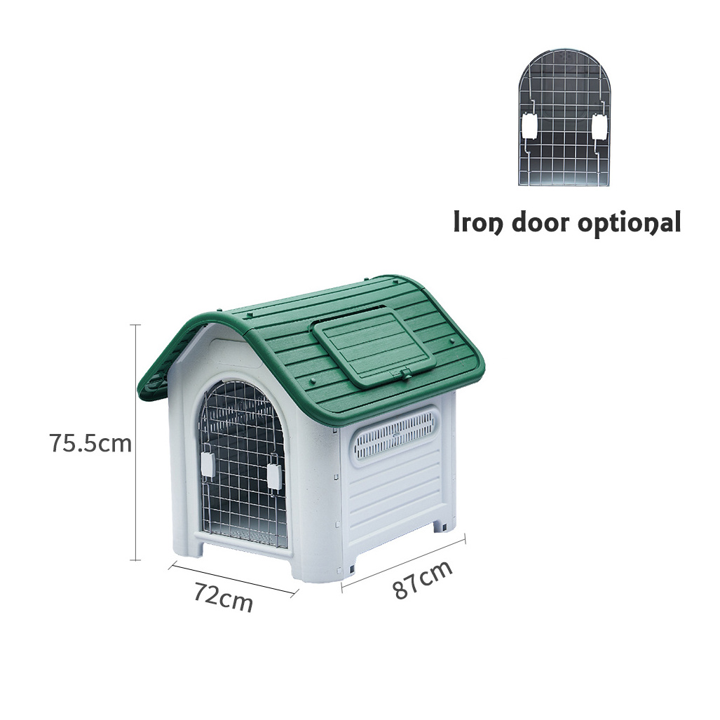 Small Pet Shelter Dog House with Door Detachable Foldable Dog Kennel Plastic Dog Cage