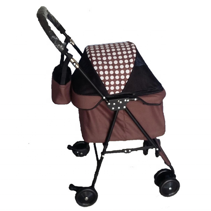 Dog cat pet travel carrier bag stroller pushchair pram buggy foldable dog trolley