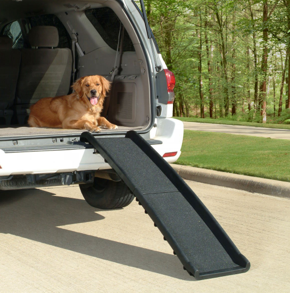 Small Large Pet Plastic Ladder Ramps Dogs Folding Foldable Bed Adjustable & Stairs Stair Non Slip Dog Car Ramp For Car SUV