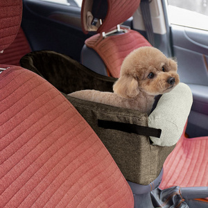 Luxury Pet Travel Carrier Bag Safe Booster Seat Dog Console Harbour Arm Rest Dog Car Seat for Dogs Cats Small Animals