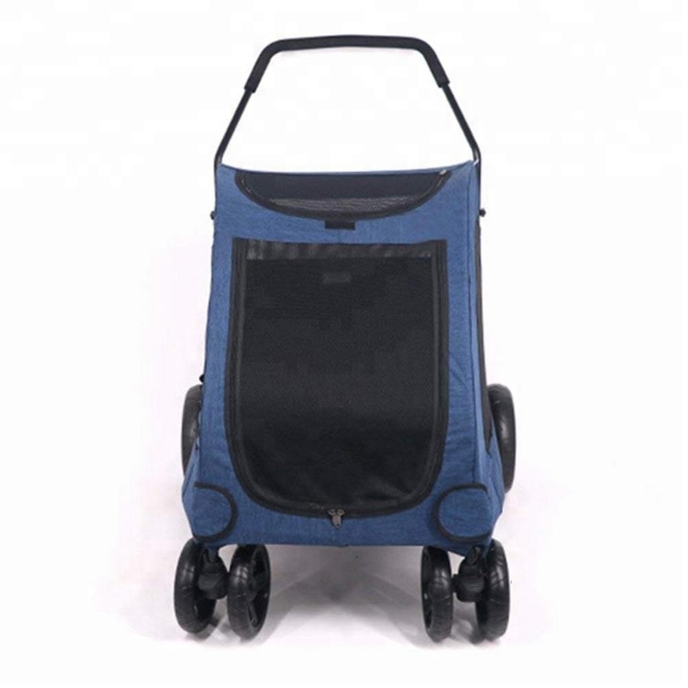 Disabled Dog Assisted Vehicle Carrier Injured Dog Scooter Stroller Outing Folding Cart 4 Wheels Outdoor Travel Pet Dog Stroller