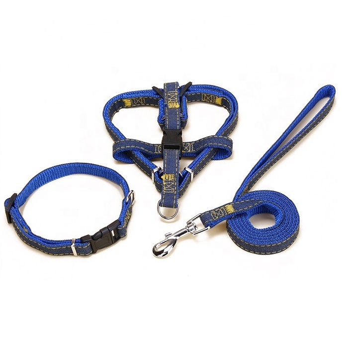 New Wholesale Cool Pet Harness Walking Dog Collar and Leash Set