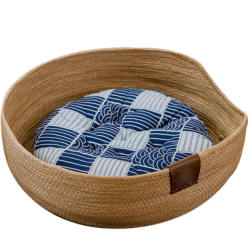 New Spring and Summer Cat Nest Made of Rattan Japanese Paper Cat Nest Four Seasons Universal Dog Mat Pet Supplies