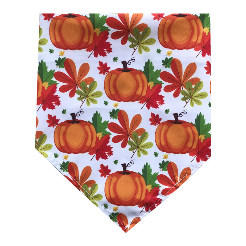 Factory Thanksgiving dog slobber scarf Christmas pet triangle scarf Halloween cat dog bandana