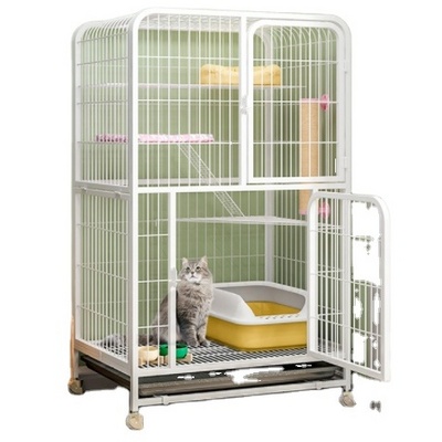 Cat cage space Villa home indoor with toilet one two-storey cat house pet cattery cat