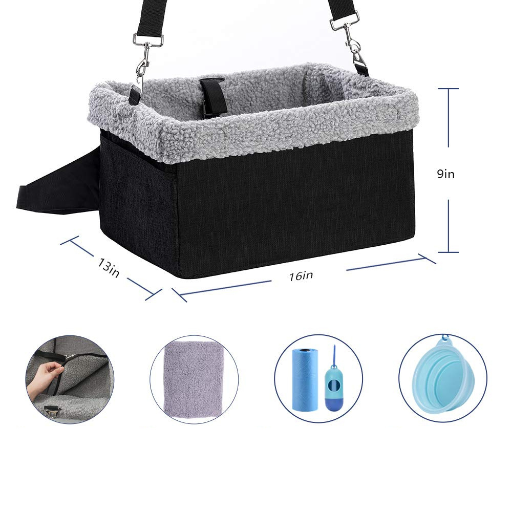 Puppy Cat Car Seat Upgrade Deluxe Portable Pet Dog Booster Car Seat for Dog Cat