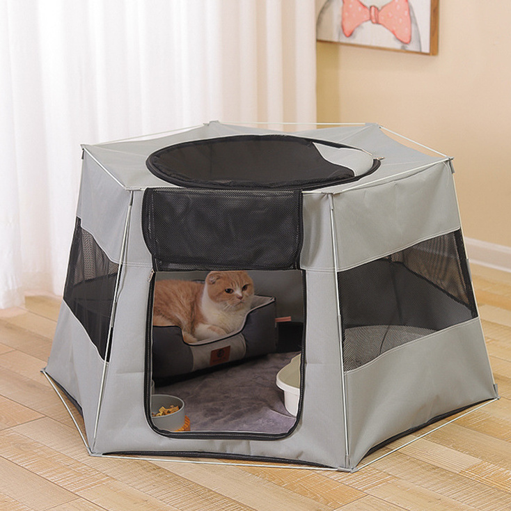 Pet Tent Cat And Dog Playpen Pet Fence Indoor And Outdoor Foldable Storage Travel Kennel