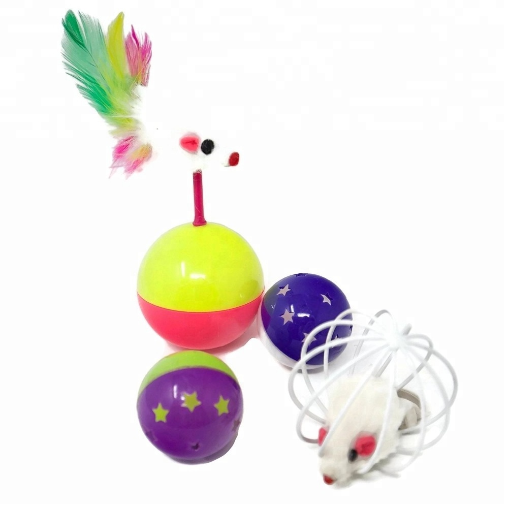 group pack 20 Set Cat Toy Plastic and Feather Kitten Toys Assortments Cat Toys