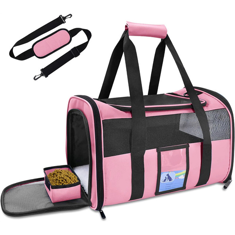 Foldable Pet Bag Folding Small Medium pet Carrier Soft Sided Cat Carriers Large Pet Dog Carrier