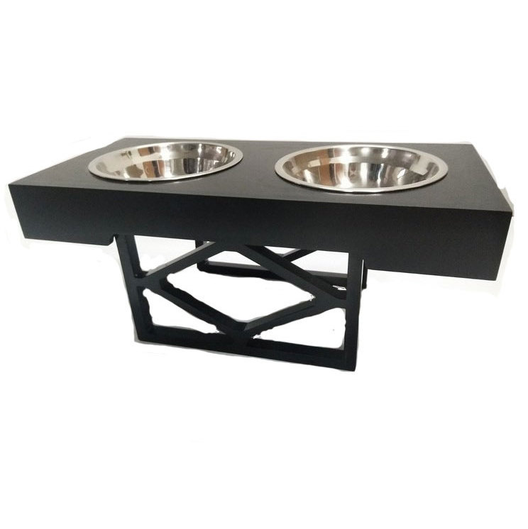 Factory Elevated Pet Feeder Stainless Steel Raised Pet Dog Cat Food Bowl Stand