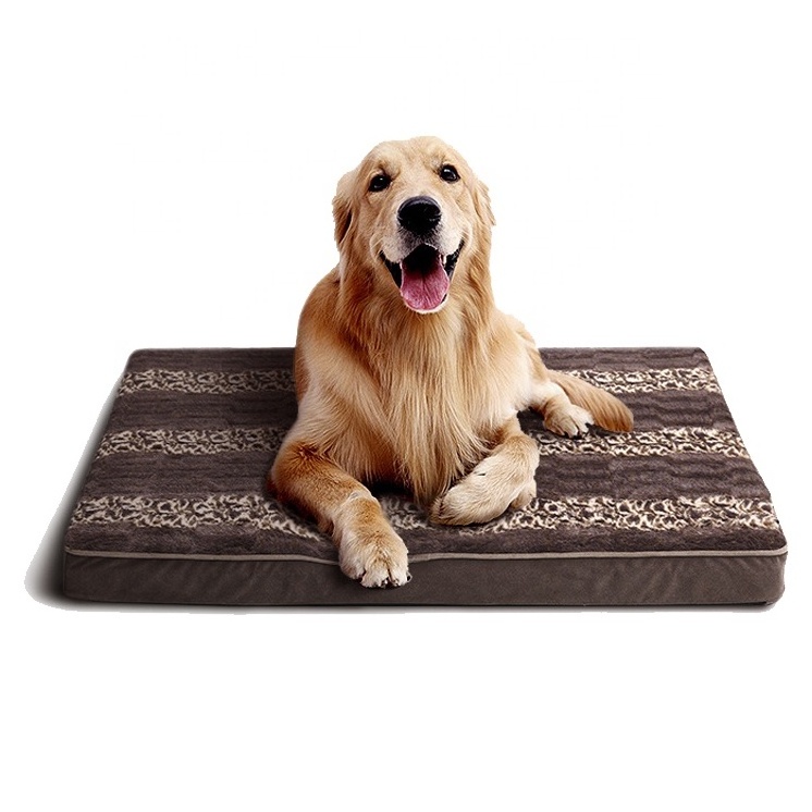 Comfortable Pet Cushion Large Dog Mattress Memory Foam Dog Bed with Removable Cover