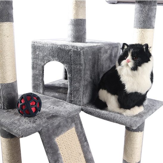 Litter Indoor Scratcher Simp Shelves Rack Ladder Square Accessories Track Bridge Safe Stable Tower Cat Climbing Frame Cat Tree