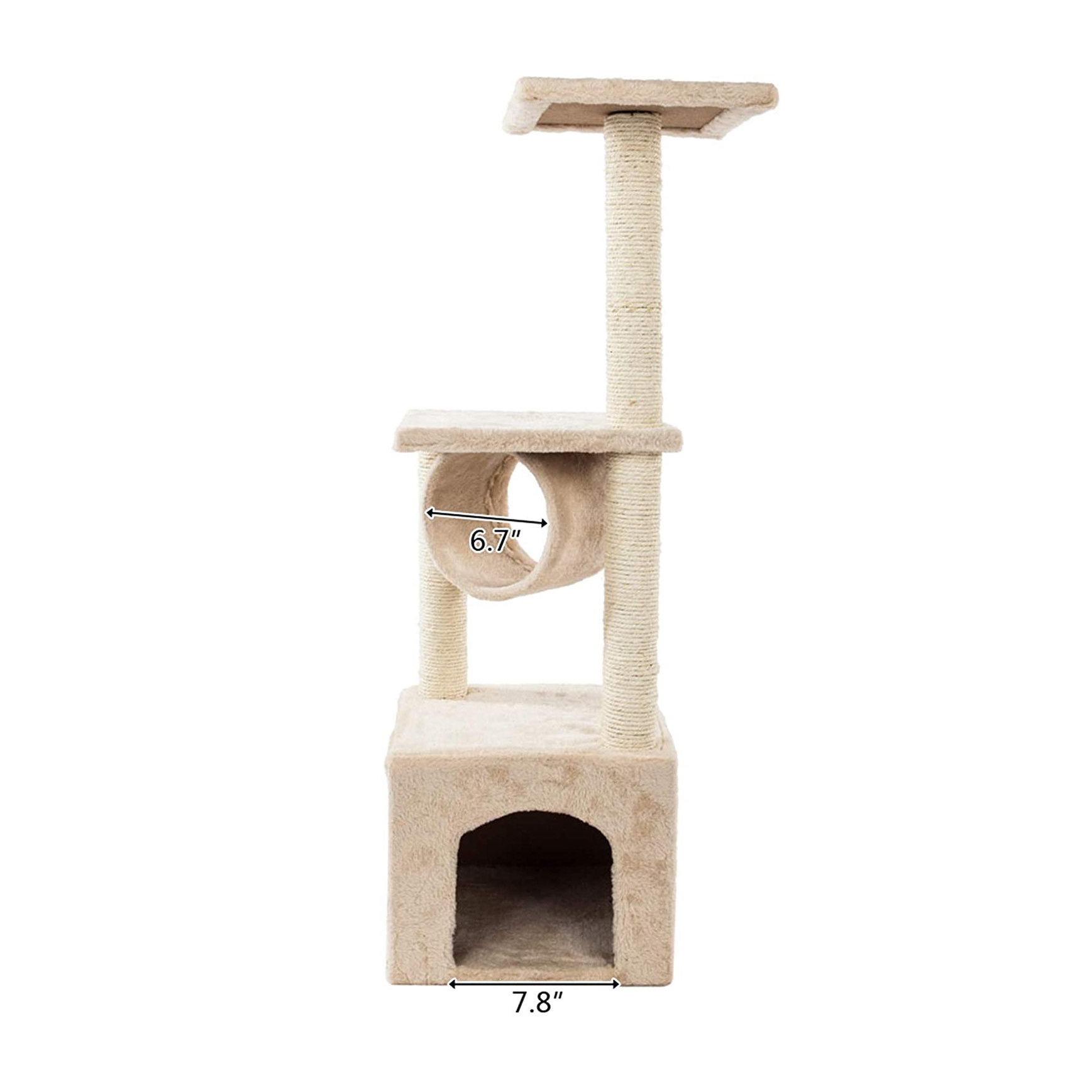 Luxury Outdoor Cat Wooden Perch Condo Furniture Activity Trees Tower With Scratching Posts Cats Climber Tower Hammock Cat Tree