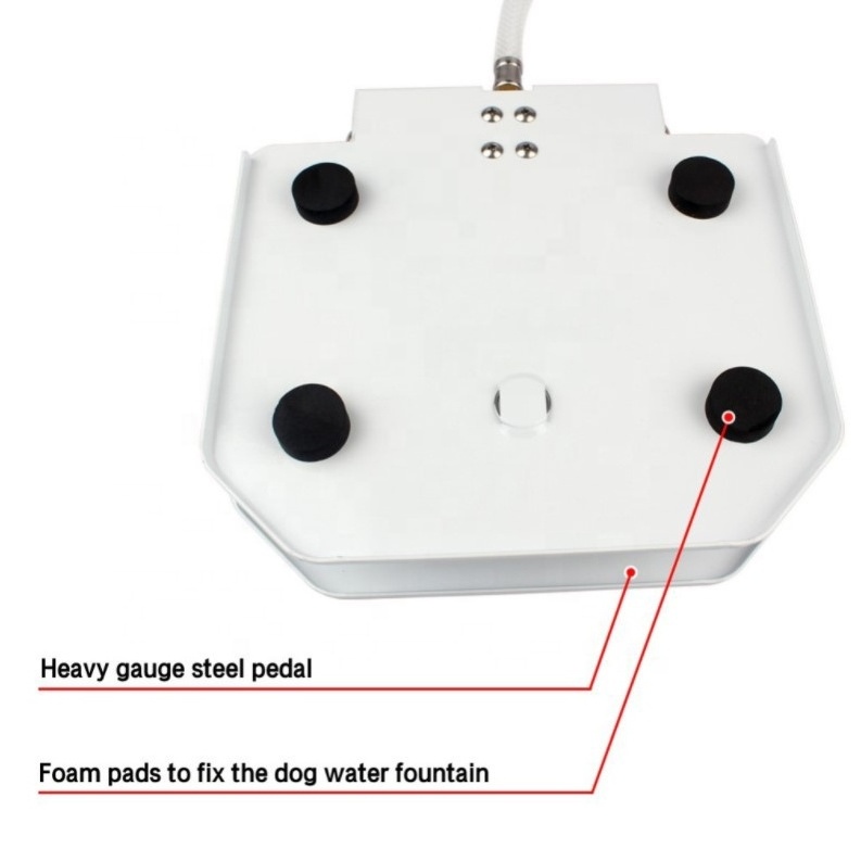 Upgraded Step On Push Pedal Cat Pet Dog Water Fountain