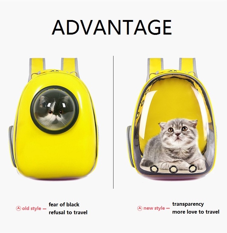 New design Outdoor Pet Transparent Carrier  Bag 360 Panorama Cat And Dog Travel Hiking Bag Carrier Backpack