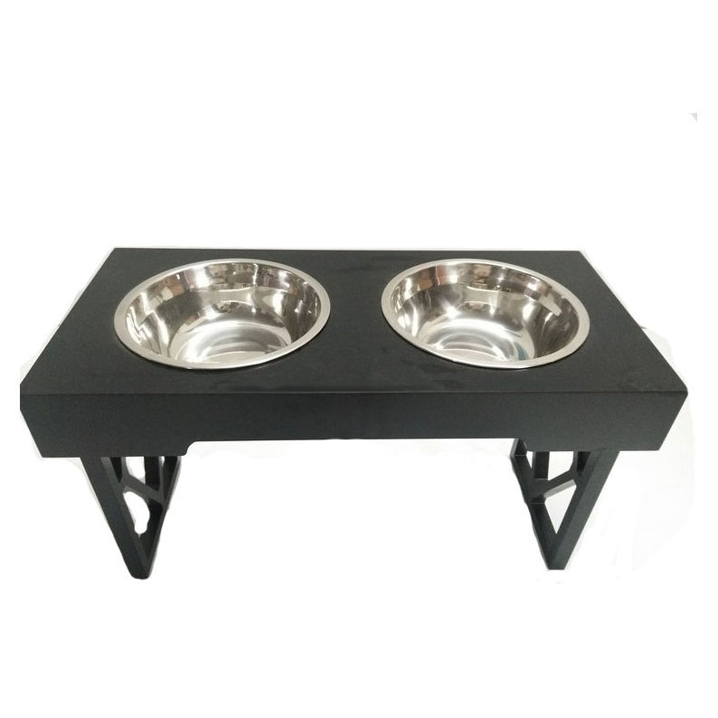 Factory Elevated Pet Feeder Stainless Steel Raised Pet Dog Cat Food Bowl Stand