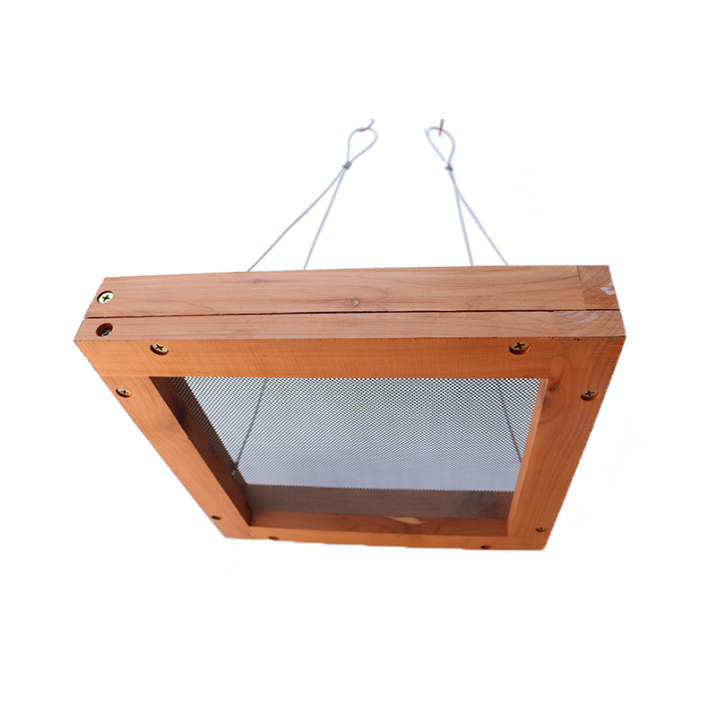 2021 HOT SALE  Wood Corridor with Rope Swing Sale Houde Decorative Bowl Decoration Wooden Window Bird FeederRed cedar bird feede