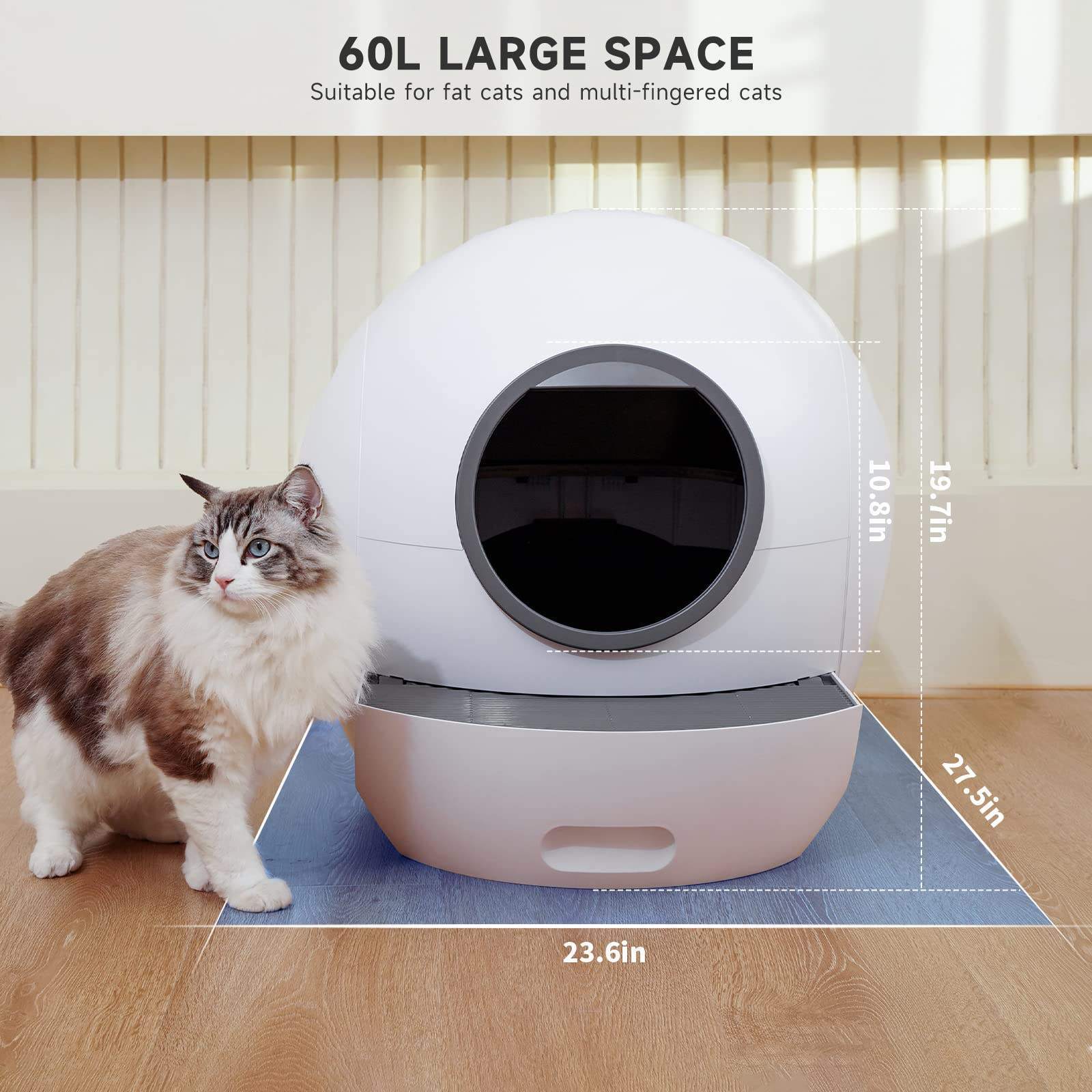 EU US warehouse shipping large automatic Cat Litter Toilet Furniture auto smart intelligent self cleaning cat litter box