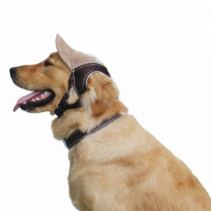 Outdoor pet dog hat travel dog cool collar with sunhat