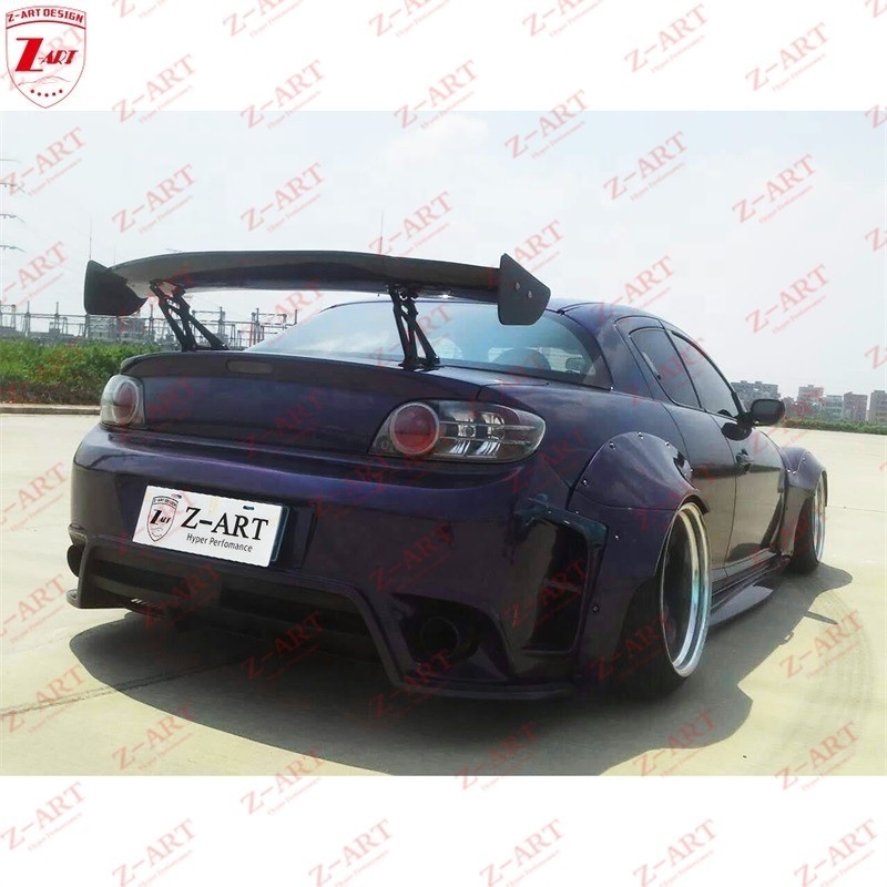 Z-ART RX8 Tuning Body Kit For Mazda Wind Spoiler Body Kit For Mazda RX8 Facelift Front Bumper Side Skirts Rear Bumper