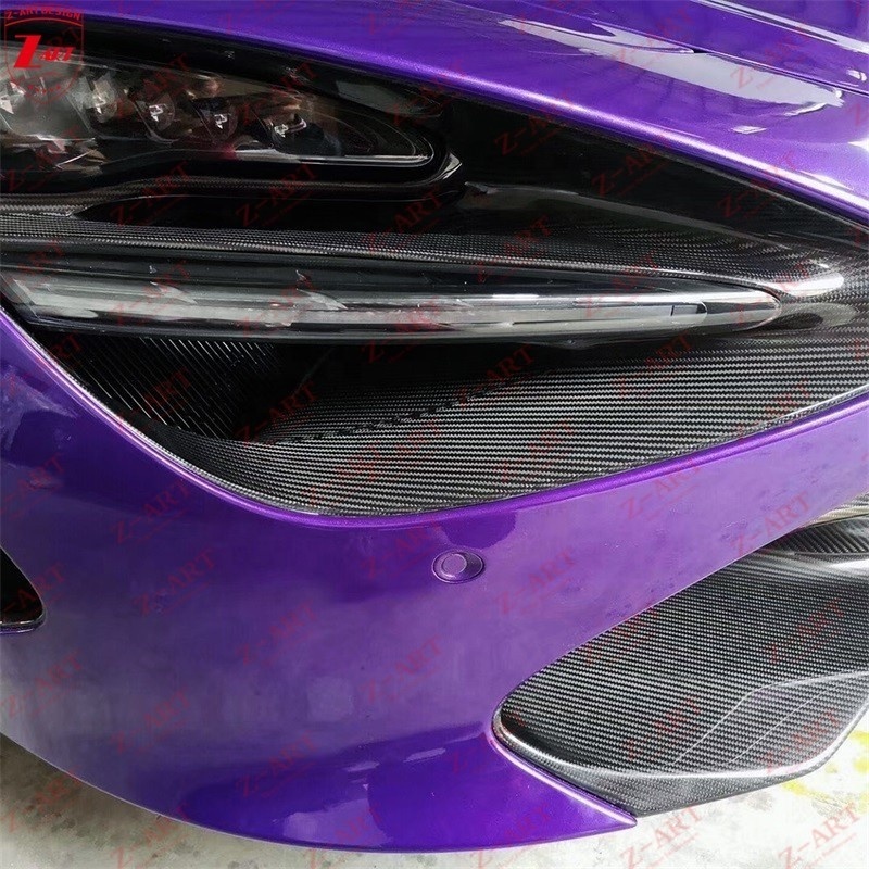 Z-ART 720S Dry Carbon Fiber Headlights Frame For Mclaren 720S Prepreg Carbon Fiber Front Lights Trim for 720S Headlamp Cover