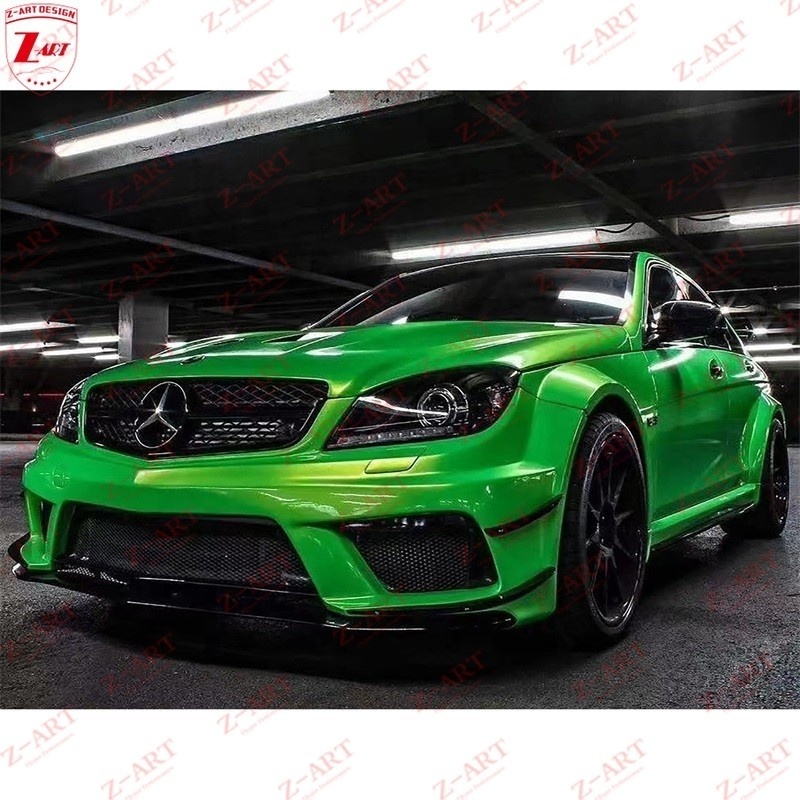 Z-ART 2008-2010 W204 Black Series Body Kit for Mercedes Benz W204 C63 AMG BS Body Kit for C63 AMG Sedan Only