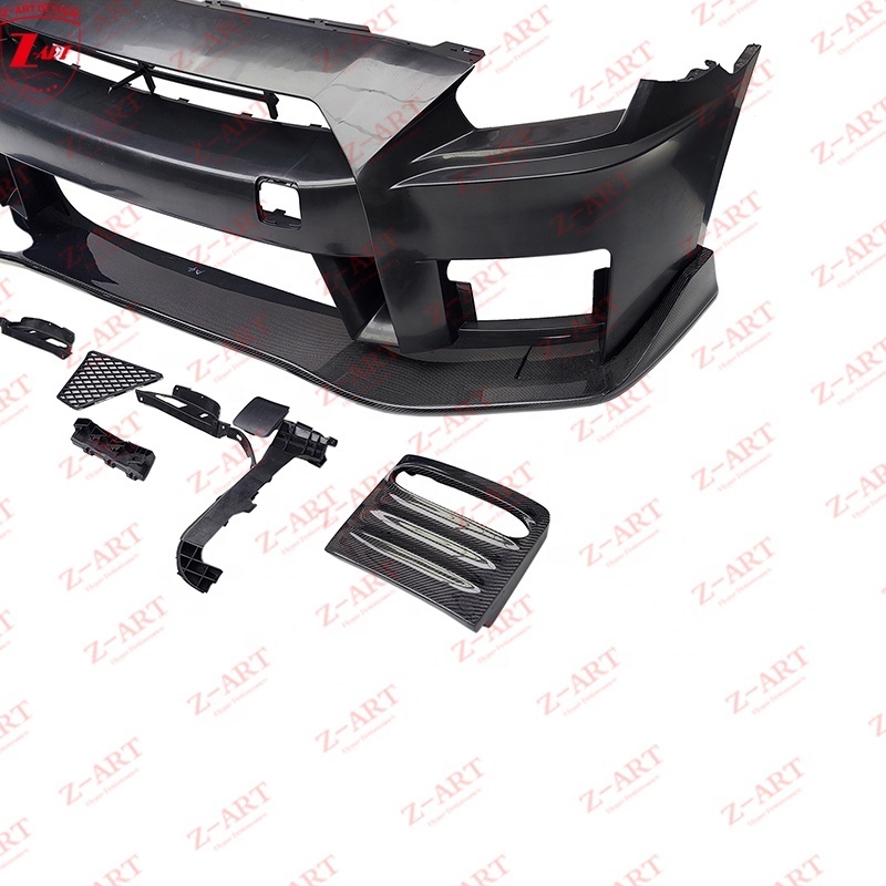 Z-ART 2008-2016 R35 Front Bumper For Nissan GTR Carbon Fiber Bumper Body Kit For Nissan GTR R35 Facelift Bumper Front Body Kit