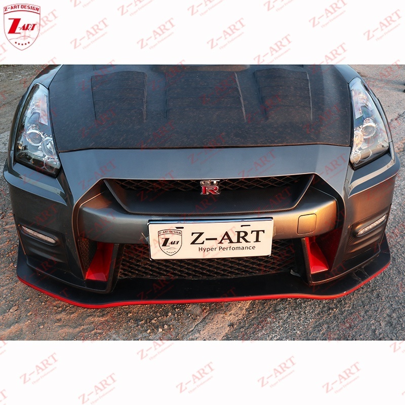 Z-ART 2008-2016 R35 Front Bumper For Nissan GTR Carbon Fiber Bumper Body Kit For Nissan GTR R35 Facelift Bumper Front Body Kit