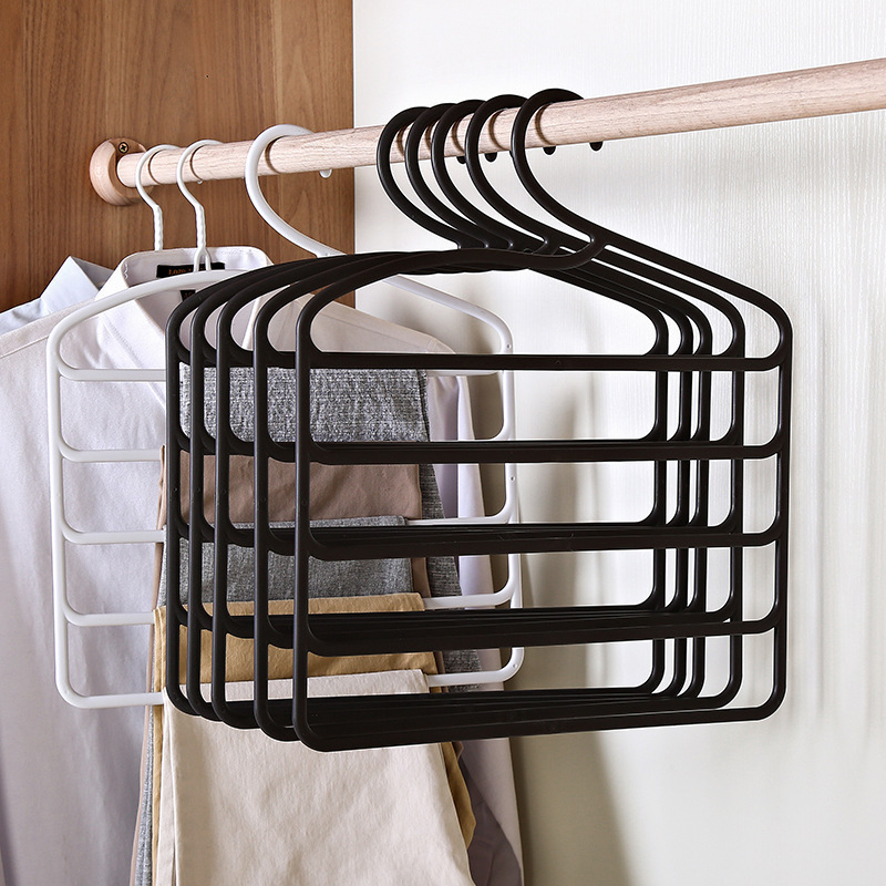 Factory direct sales multi-functional household plastic pants rack multi-layer wardrobe pants storage for adults and kids