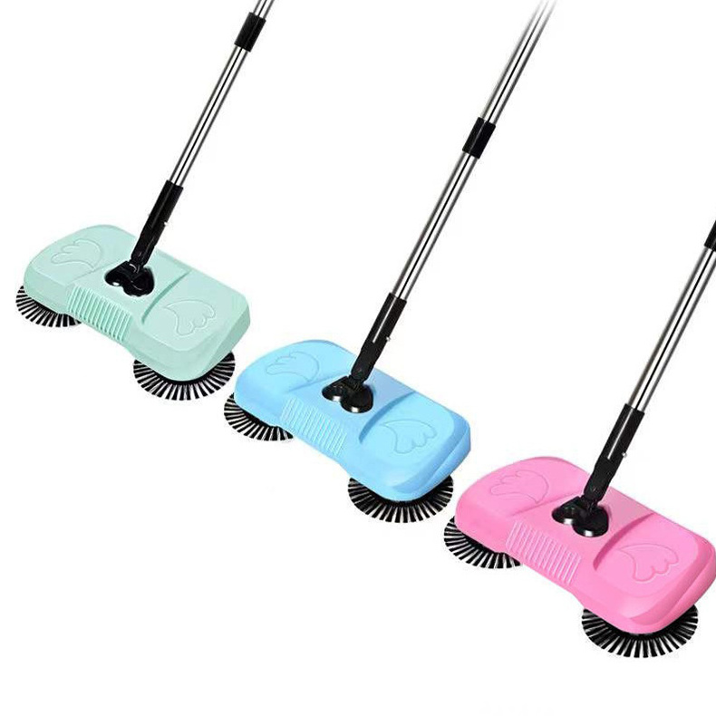 Innovative 3-in-1 Manual Floor Clean Machine Household Lazy Hand-Push Sweeper with Electric Automatic Floor Magic Broom