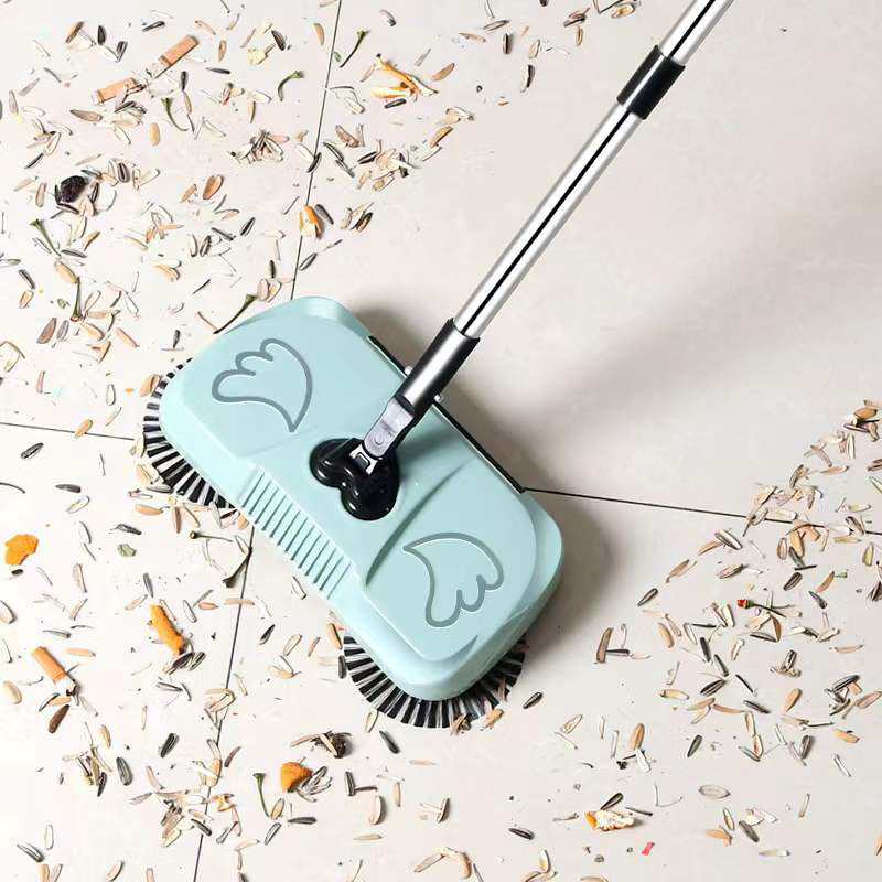 Innovative 3-in-1 Manual Floor Clean Machine Household Lazy Hand-Push Sweeper with Electric Automatic Floor Magic Broom