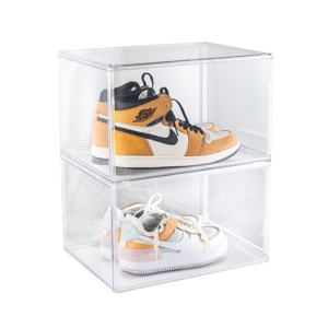 Men Women Shoes Sneaker Storage Display Boxes Plastic Home Save Space Clear Stackable Shoe Box