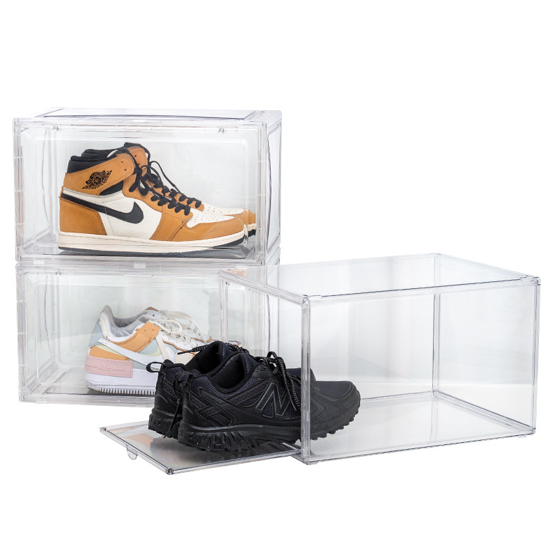 Men Women Shoes Sneaker Storage Display Boxes Plastic Home Save Space Clear Stackable Shoe Box