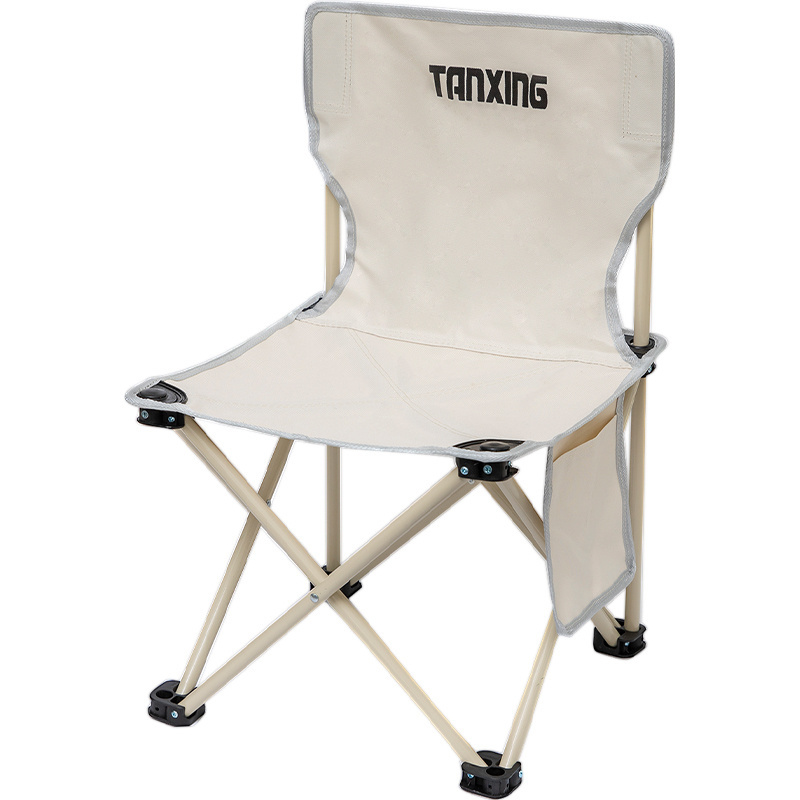 Wholesale Outdoor Metal Lightweight Foldable Camping Beach Picnic Chair White Portable Oxford Children Chair with Storage Bag