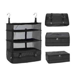 Hot Sale Portable Luggage Suitcase Organizer 3 Layer Hanging Travel Shelves Bag Foldable Packing Cube Organizer Storage Bag