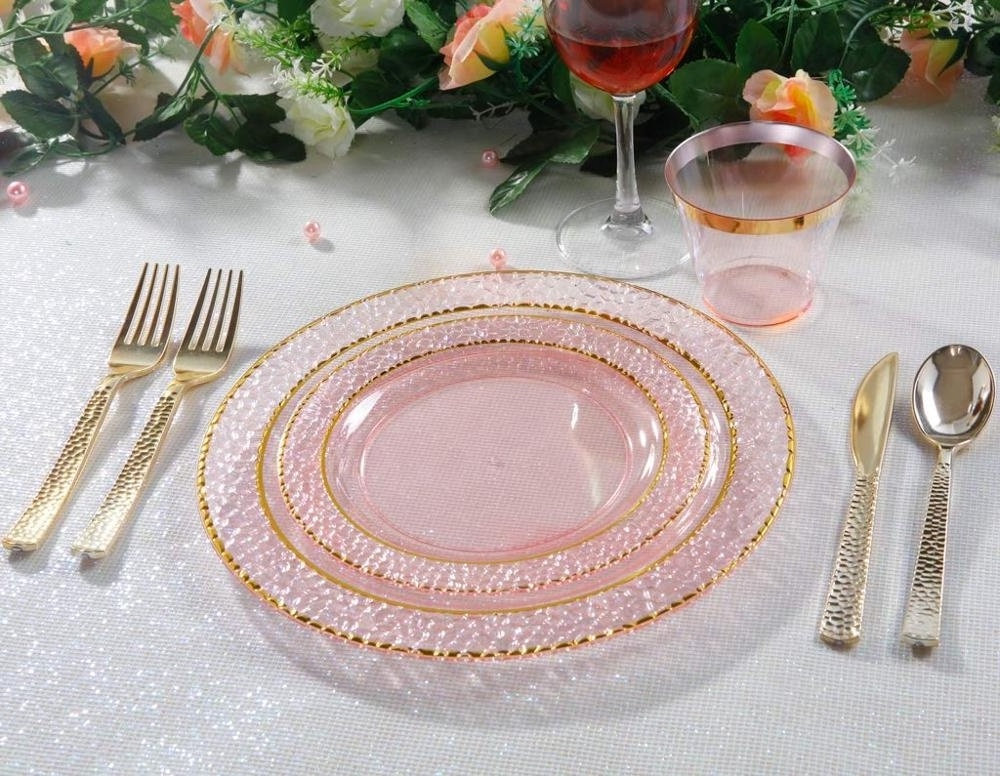 175pcs Best Price Casual Unique Plastic Dinnerware sets