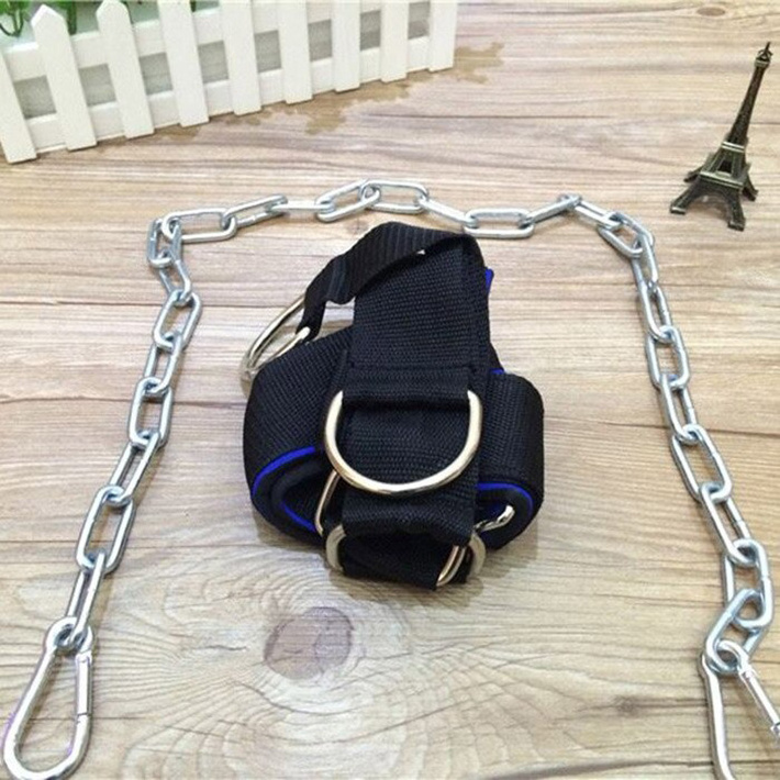 New Head Harness Exercise Strap With Chain Adjustable Neck Power Training Belt Gym Fitness Weightlifting Equipment