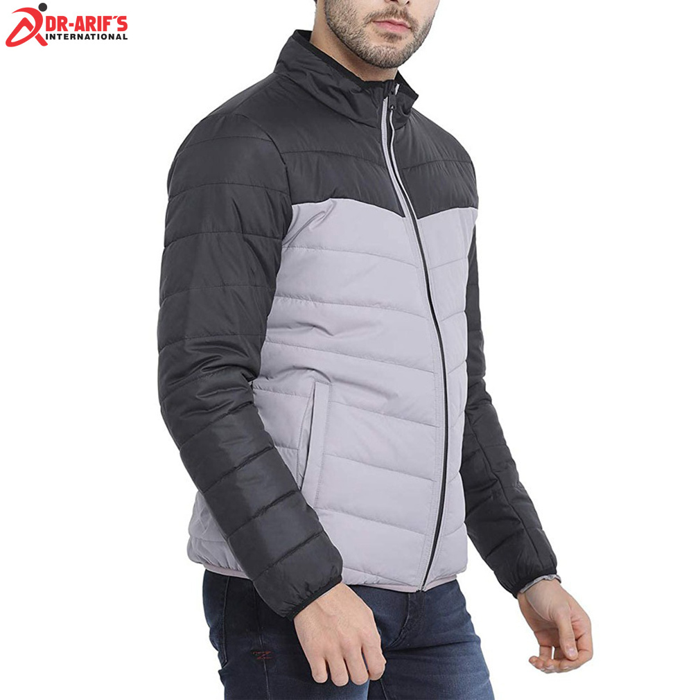 Custom Design Nylon Fabric Padded Down Coats Puffer Long Sleeves Men Jacket