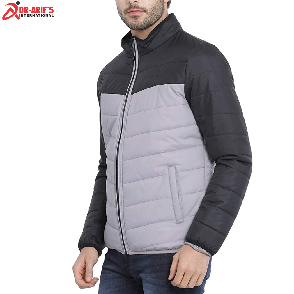 Custom Design Nylon Fabric Padded Down Coats Puffer Long Sleeves Men Jacket