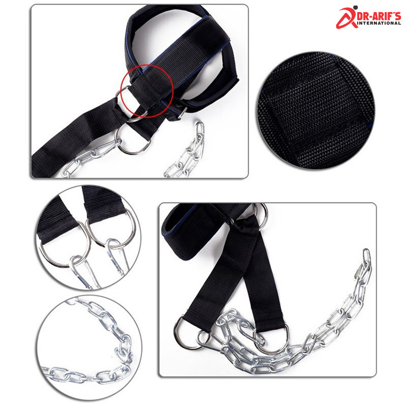 New Head Harness Exercise Strap With Chain Adjustable Neck Power Training Belt Gym Fitness Weightlifting Equipment