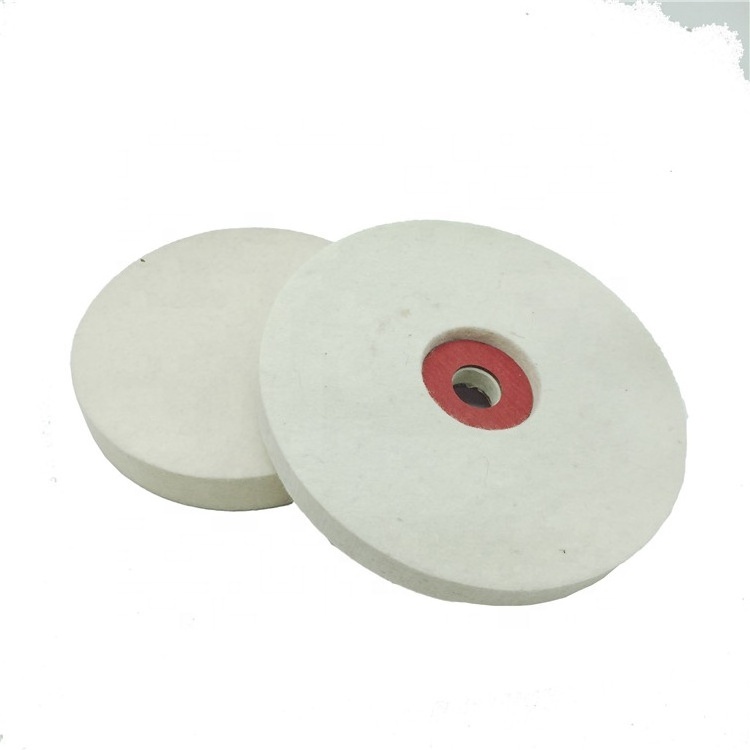 Wool felt polishing pads  buffing wheels mandrel for Marble Floors Car Metal