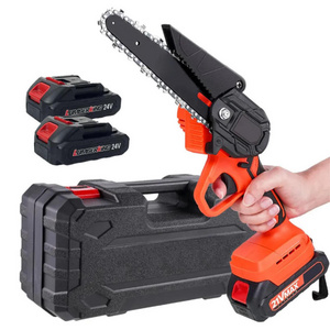 Hot Sales Rechargeable Lithium Electric Cordless Battery Chainsaw Wood Saw Machines Rechargeable Mini Chain Saw Cutter