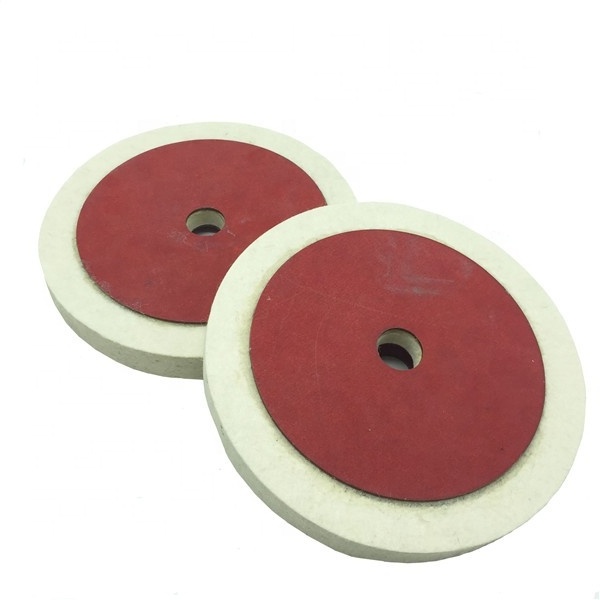 Wool felt polishing pads  buffing wheels mandrel for Marble Floors Car Metal