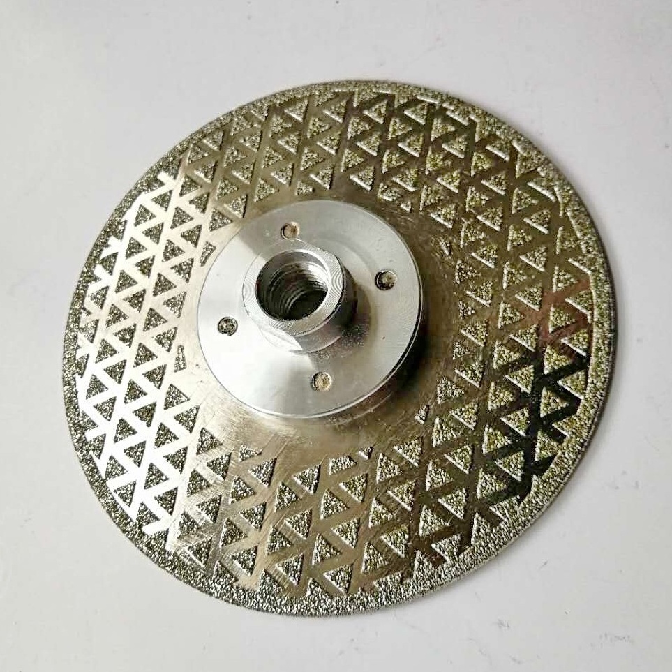 double side triangle shape blade electroplated Diamond Saw Blade cutting disc grinding wheel