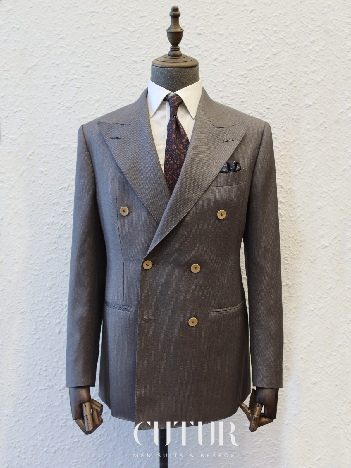 CMT  Fully Handmade Full Canvas Suit Bespoke Tailor Custom Suits Tailor Made Mens Suite  Double  British Style Breasted  Suit